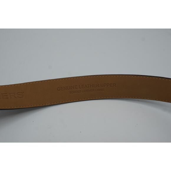 Dockers Brown Leather Cowhide Belt Silver Buckle Size 38 - Picture 3 of 3